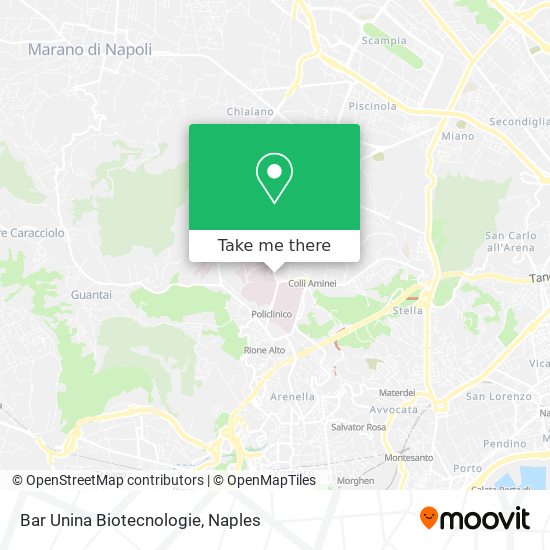 Bar Unina Biotecnologie map