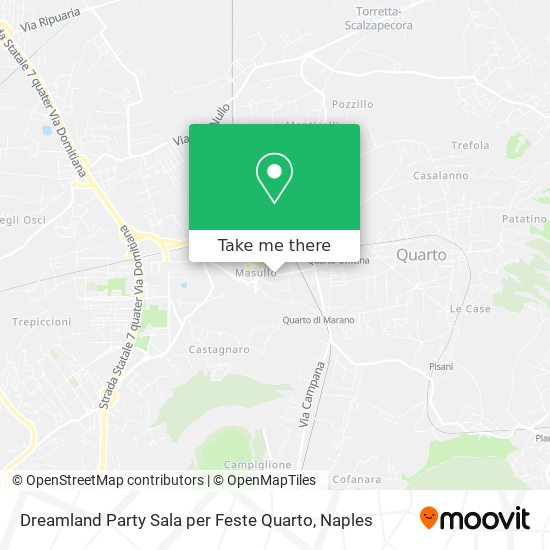 Dreamland Party Sala per Feste Quarto map