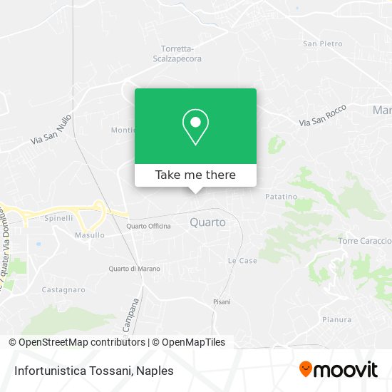 Infortunistica Tossani map