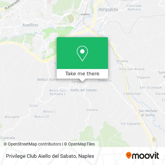 Privilege Club Aiello del Sabato map