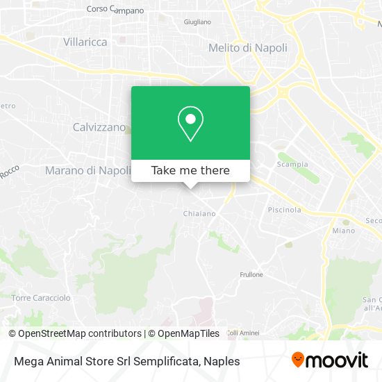 Mega Animal Store Srl Semplificata map