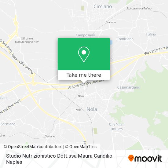 Studio Nutrizionistico Dott.ssa Maura Candilio map