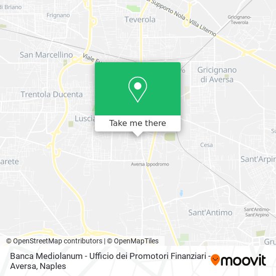 Banca Mediolanum - Ufficio dei Promotori Finanziari - Aversa map