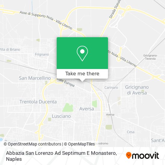 Abbazia San Lorenzo Ad Septimum E Monastero map