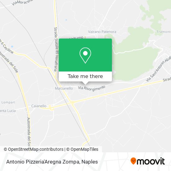 Antonio Pizzeria'Aregna Zompa map
