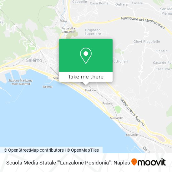 Scuola Media Statale ""Lanzalone Posidonia"" map