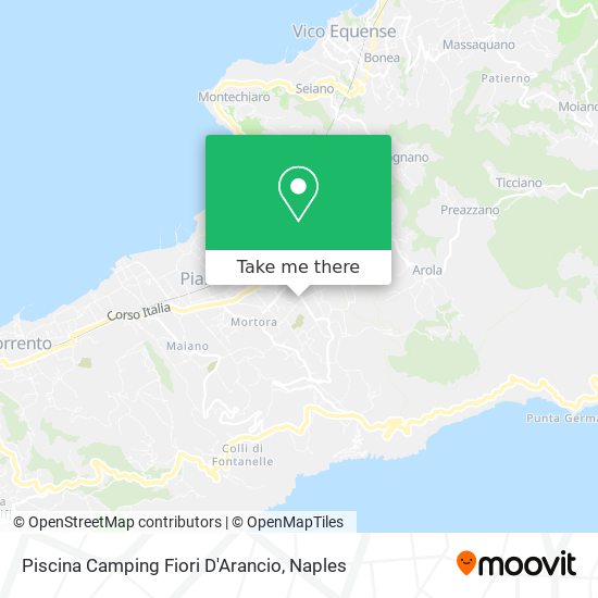 Piscina Camping Fiori D'Arancio map