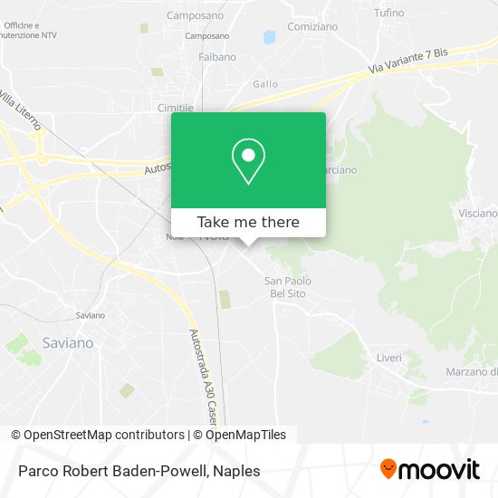 Parco Robert Baden-Powell map