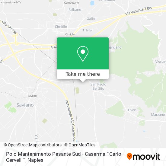 Polo Mantenimento Pesante Sud - Caserma ""Carlo Cervelli"" map