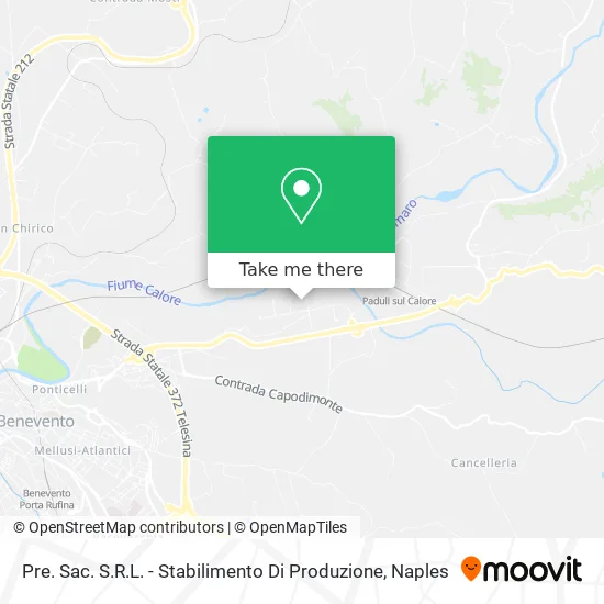 Pre. Sac. S.R.L. - Stabilimento Di Produzione map
