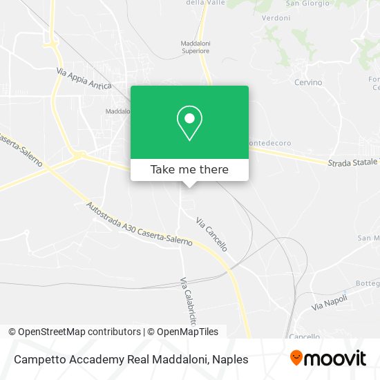 Campetto Accademy Real Maddaloni map