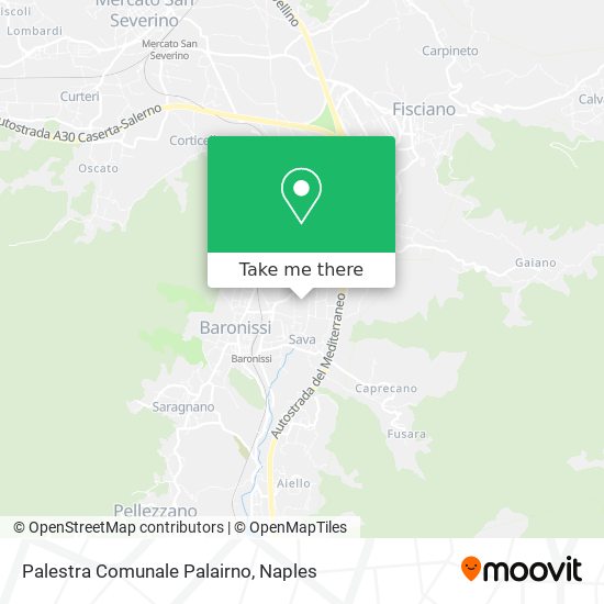 Palestra Comunale Palairno map