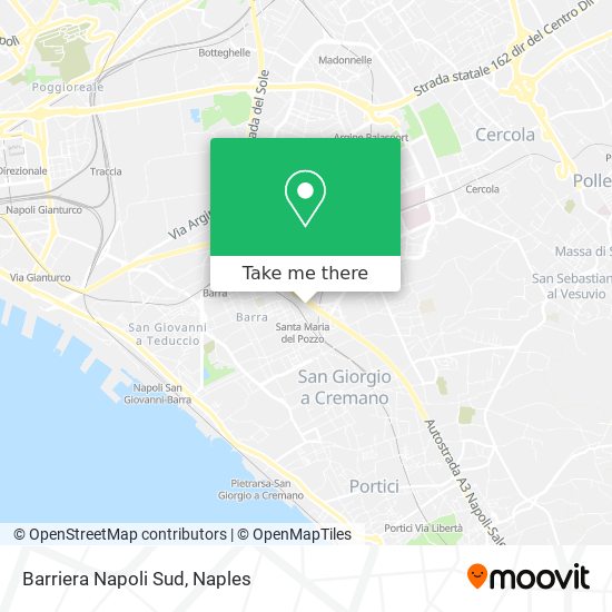 Barriera Napoli Sud map