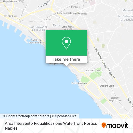 Area Intervento Riqualificazione Waterfront Portici map