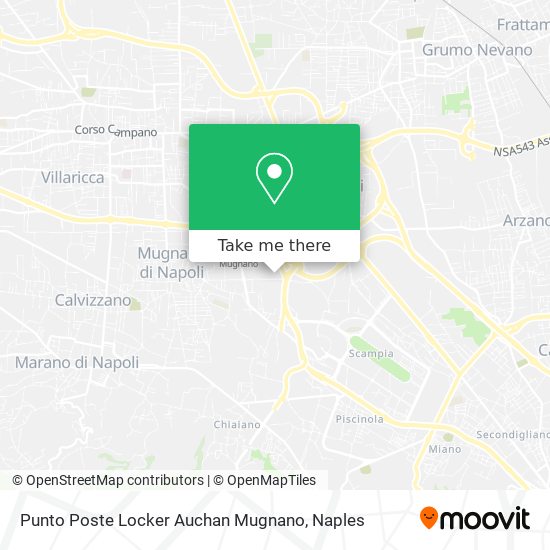 Punto Poste Locker Auchan Mugnano map