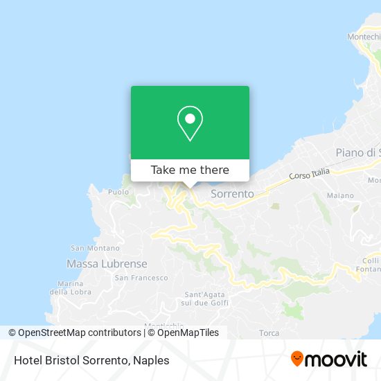 Hotel Bristol Sorrento map