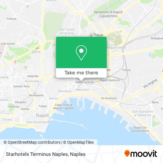 Starhotels Terminus Naples map
