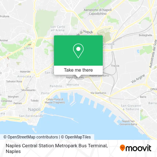 Naples Central Station Metropark Bus Terminal map