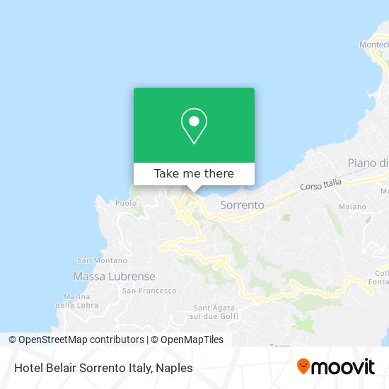 Hotel Belair Sorrento Italy map