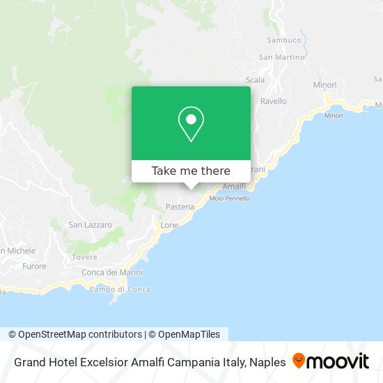 Grand Hotel Excelsior Amalfi Campania Italy map