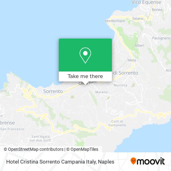 Hotel Cristina Sorrento Campania Italy map