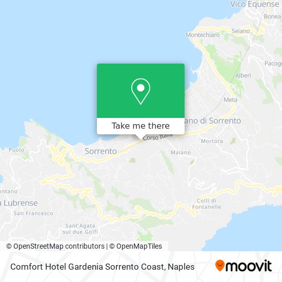Comfort Hotel Gardenia Sorrento Coast map