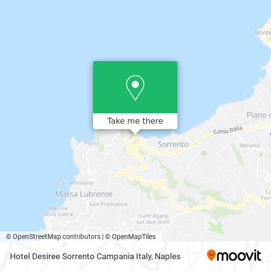 Hotel Desiree Sorrento Campania Italy map