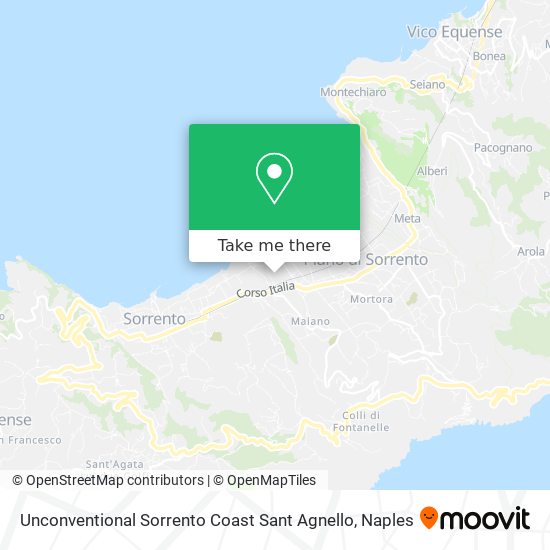 Unconventional Sorrento Coast Sant Agnello map