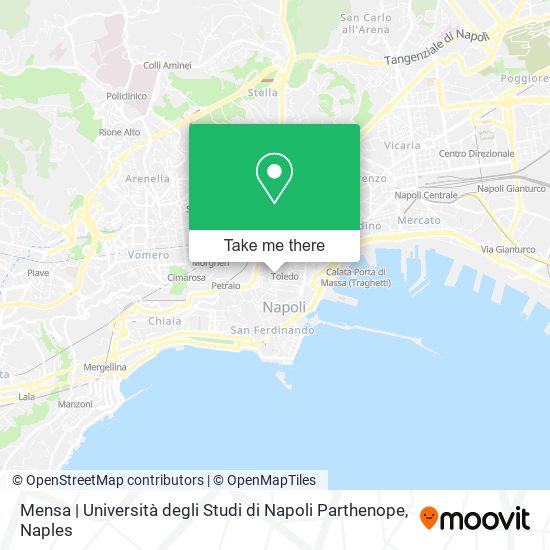 Mensa | Università degli Studi di Napoli  Parthenope map