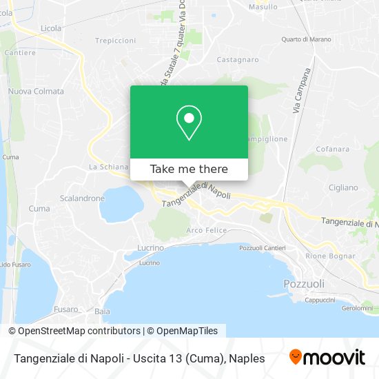 Tangenziale di Napoli - Uscita 13 (Cuma) map