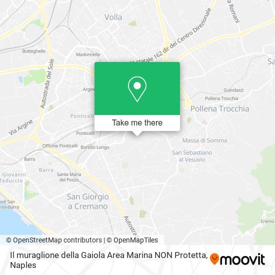 Il muraglione della Gaiola Area Marina NON Protetta map