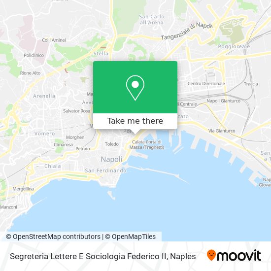 Segreteria Lettere E Sociologia Federico II map