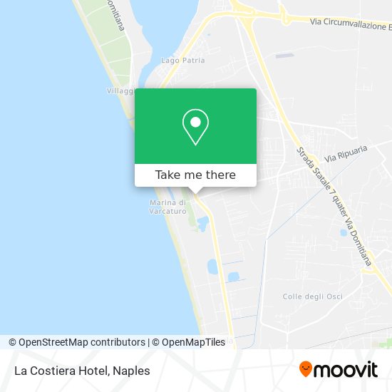 La Costiera Hotel map