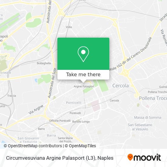 Circumvesuviana Argine Palasport (L3) map