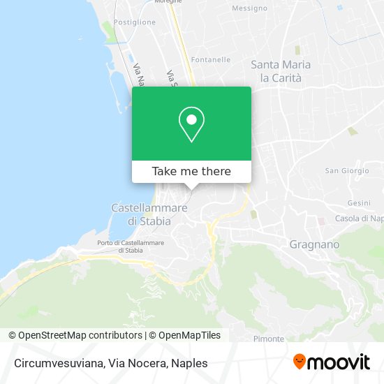 Circumvesuviana, Via Nocera map