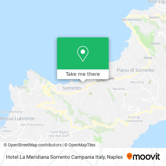 Hotel La Meridiana Sorrento Campania Italy map