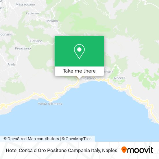 Hotel Conca d Oro Positano Campania Italy map