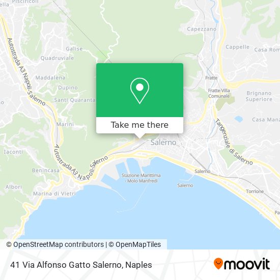 41 Via Alfonso Gatto Salerno map