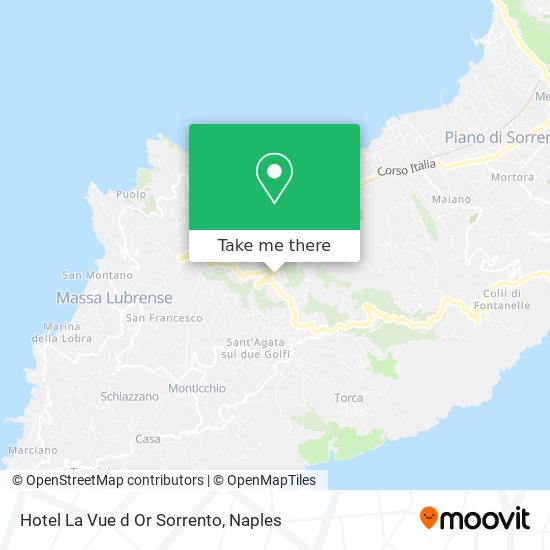 Hotel La Vue d Or Sorrento map