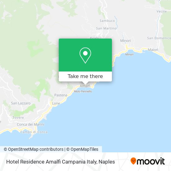 Hotel Residence Amalfi Campania Italy map