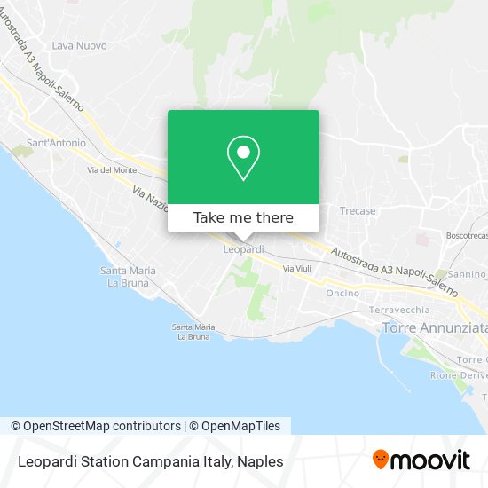 Leopardi Station Campania Italy map