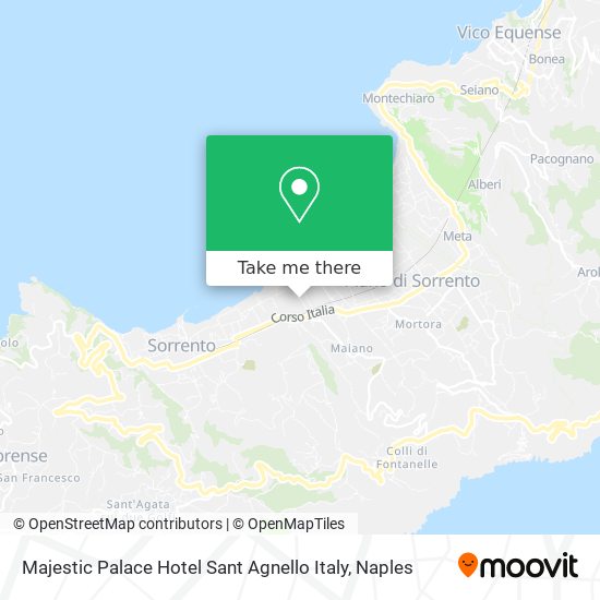 Majestic Palace Hotel Sant Agnello Italy map