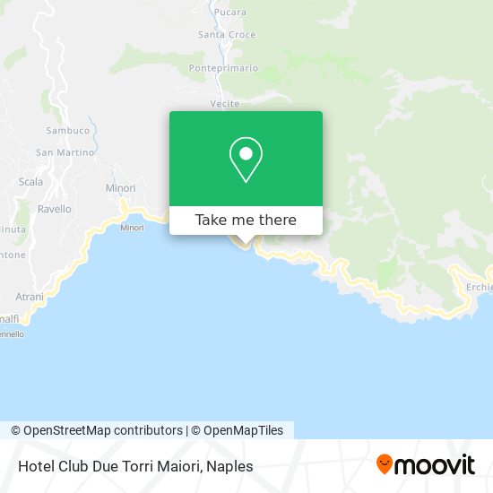 Hotel Club Due Torri Maiori map
