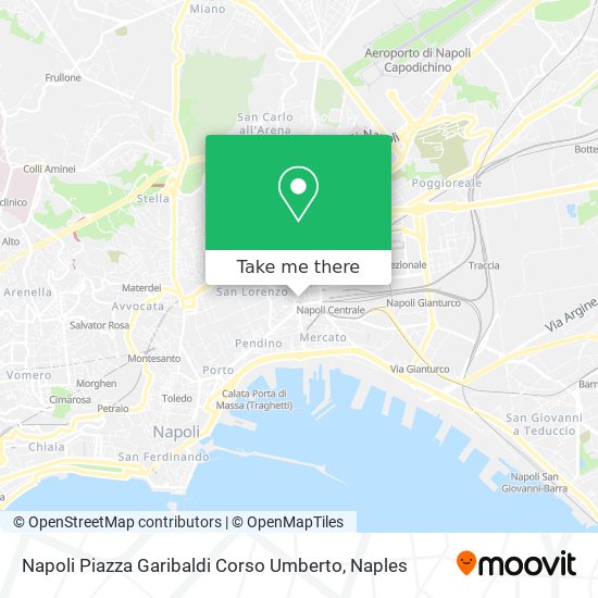 Napoli Piazza Garibaldi Corso Umberto map