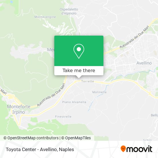 Toyota Center - Avellino map
