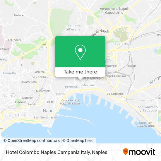 Hotel Colombo Naples Campania Italy map