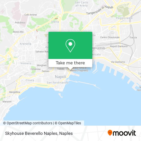 Skyhouse Beverello Naples map