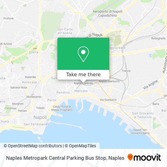 Naples Metropark Central Parking Bus Stop map