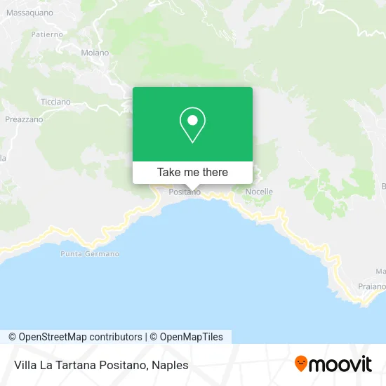 Villa La Tartana Positano map