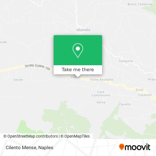 Cilento Mense map